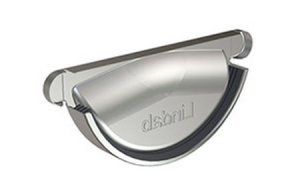 Заглушка желоба универсальная с уплотнением LINDAB RG сталь, серебристый металлик, D 125 мм