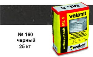 Цветной кладочный раствор weber.vetonit ML 5 №160, 25 кг