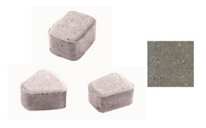 Тротуарная плитка ВЫБОР Классико 2КО.6, гладкая, серый (в комплекте 3 камня)