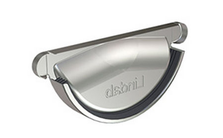 Заглушка желоба универсальная с уплотнением LINDAB RG сталь, белая, D 125 мм