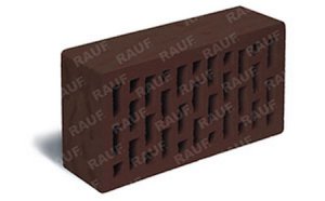 Керамический облицовочный кирпич пустотелый ЛСР (RAUF Fassade) темно-коричневый кора М175 250*120*65 мм