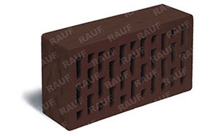 Керамический облицовочный кирпич пустотелый ЛСР (RAUF Fassade) темно-коричневый кора М150 250*120*65 мм