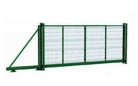 Откатные ворота Grand Line Profi зеленый, 2,03*6 м
