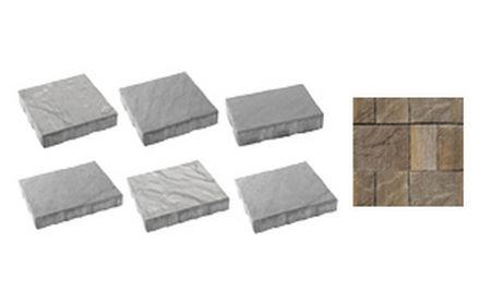 Тротуарная плитка ВЫБОР Антара Исскуственный камень 1АН.6, Доломит (в комплекте 11 камней)