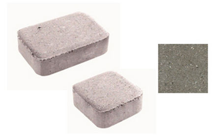 Тротуарная плитка ВЫБОР Классико 1КО.4, гладкая, серый (в комплекте 2 камня)